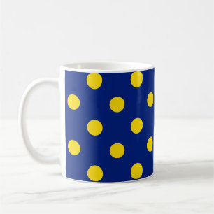 Mug Design Pois bleu jaune