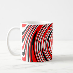 Mug Design psychédélique rouge blanc et noir