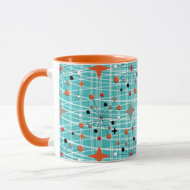 Mug Design rétro étoilé atomique des années 1950 (Gauche)