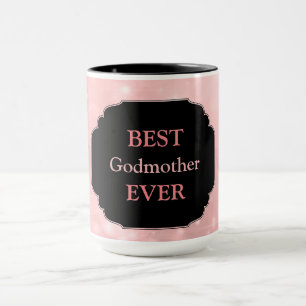 Mug Design rose luxueux "Best Godmère Ever"