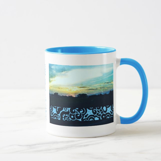 Mug Design Sunset bleu (Droite)