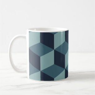 Mug Design tendance vintage bloc de couleur abstrait