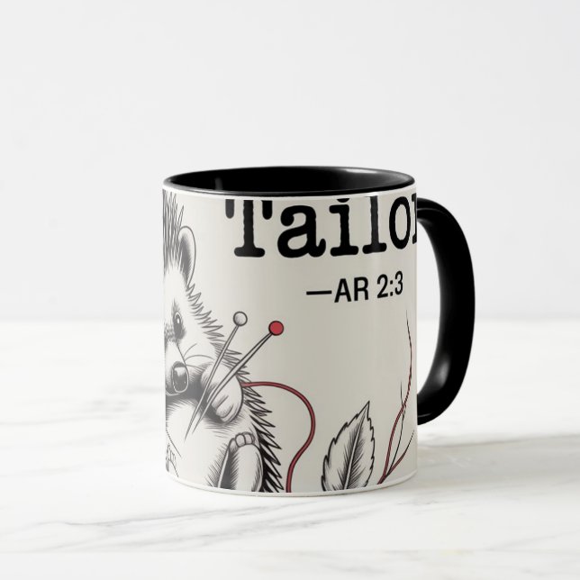Mug Design: "The Hedgehog - Nature's Tailor" (Devant droit)