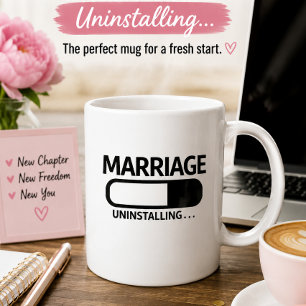 Mug Désinstallation du mariage drôle   Humour de divor