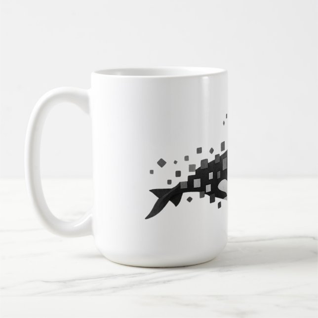 Mug Désintégration Orca numérique - Cyber Ocean Series (Gauche)