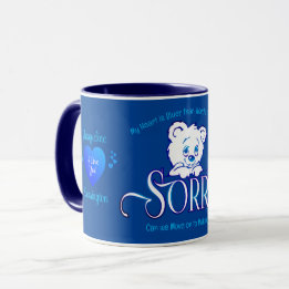 Mug DÉSOLÉ Bleu et blanc