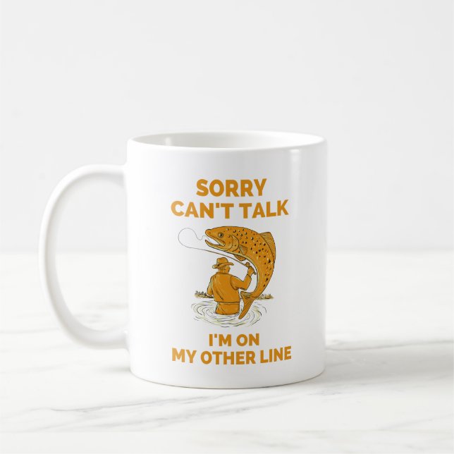Mug désolé de ne pas pouvoir dire que je suis sur mon  (Gauche)