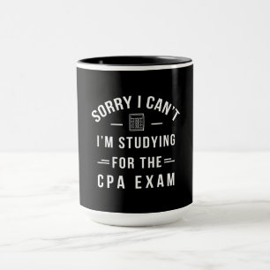 Mug Désolé de ne pas pouvoir étudier l'examen CPA drôl