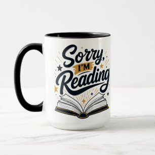 Mug Désolé, je lis Typographie de l'amant de livre