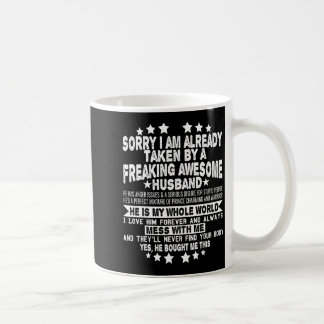 Mug Désolée, je suis prise par un mari carrément génia