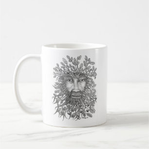 Mug Dessin à l'encre original d'un homme vert