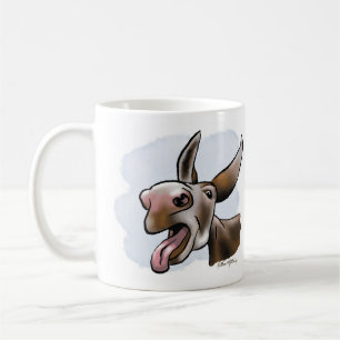 Mug Dessin animé d'âne fou et drôle