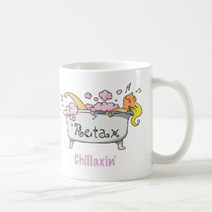 Mug Dessin animé de baignoire pour se détendre