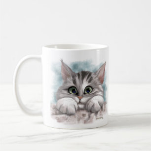 Mug Dessin animé de chaton tabby gris adorable