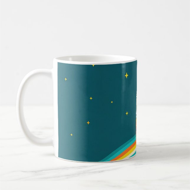 Mug Dessin animé de fusée spatiale mignonne (Gauche)