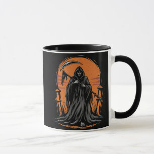 Mug Dessin animé de la Faucheuse dans un cimetière au 