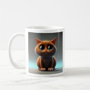 Mug dessin animé illustration d'un chat mignon