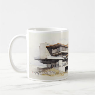 Mug Dessin Architectural Simple D'Un Concept Building