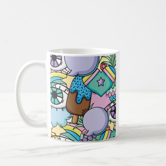 Mug Dessin Arrière - plan Pop Art (Gauche)