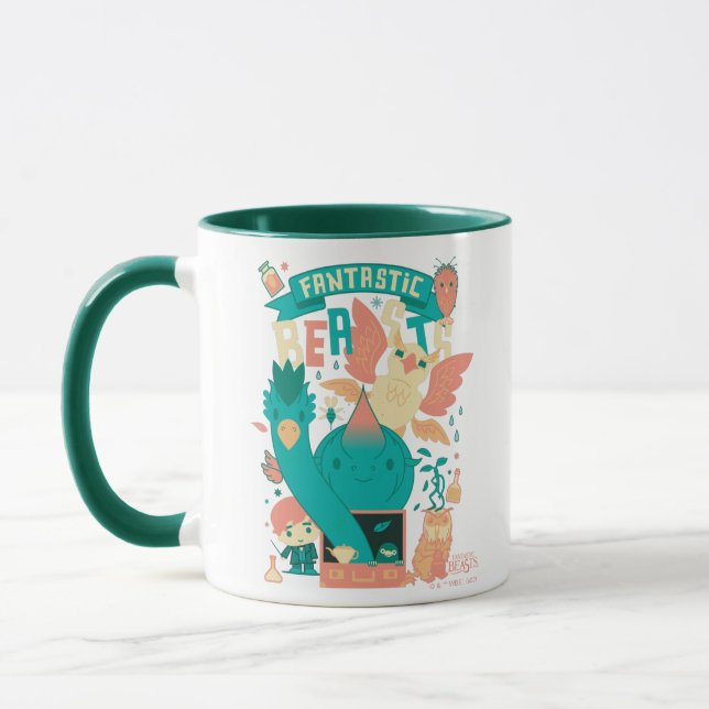 Mug Dessin Bêtes Fantastiques Avec Newt Scamander (Gauche)