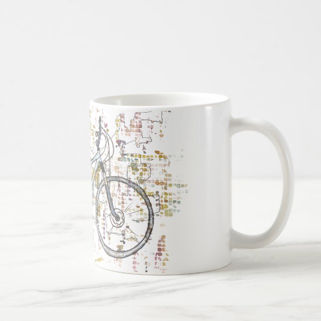 Mug Dessin coloré de vélo (Droite)
