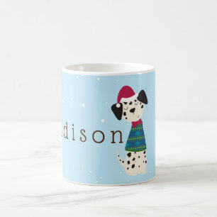 Mug Dessin Dalmatien à Noël doux