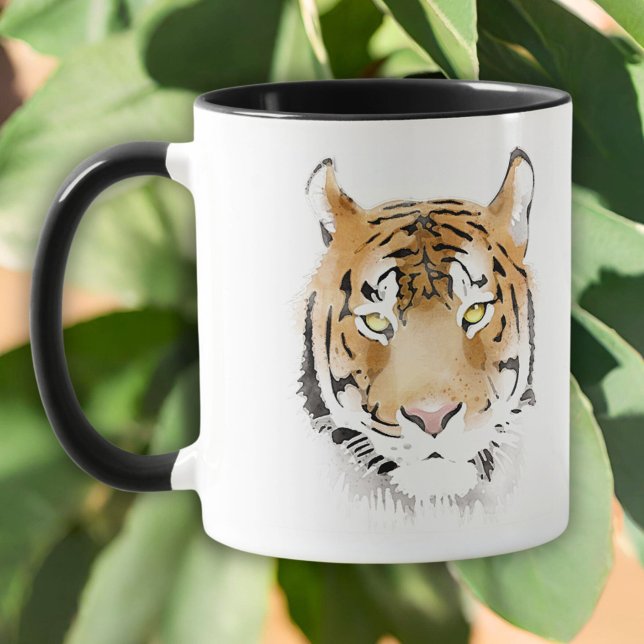 Mug Dessin d'aquarelle de la tête de tigre (Créateur téléchargé)