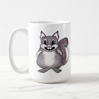 Mug Dessin de bande dessinée d'écureuil heureux