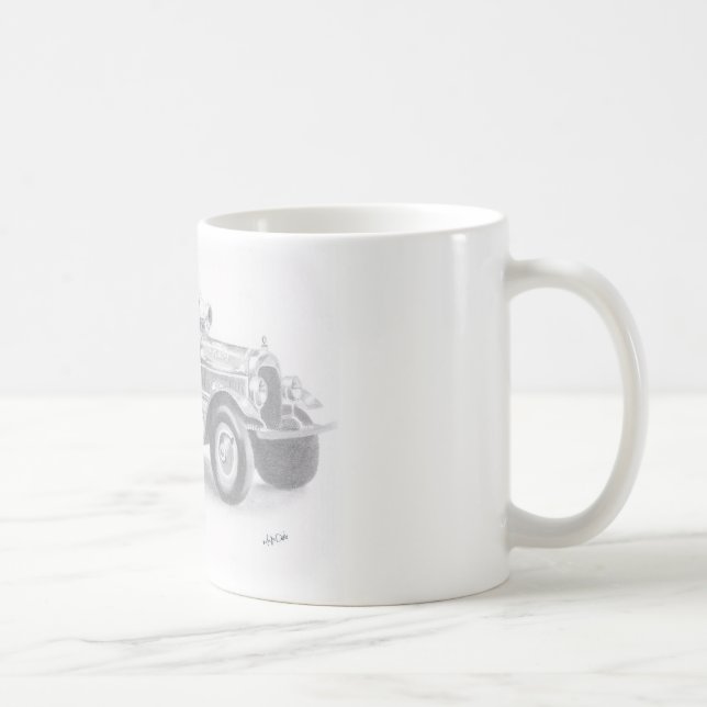 Mug dessin de camion vintage tiré à la main (Droite)