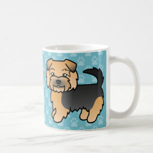 Mug Dessin De Chien De Cartoon De Terrier Noir Et Tan 