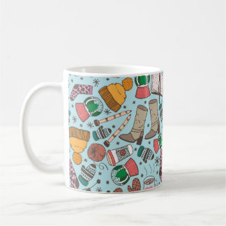 Mug Dessin de doodle dessiné à la main, motif sans sou