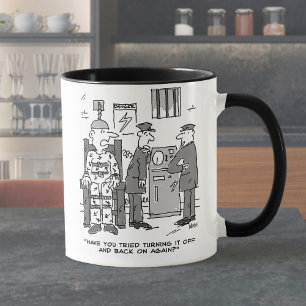 Mug Dessin de fauteuil électrique défectueux - Drôle C