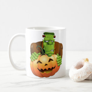 Mug Dessin de Frankenstein Monster avec Citrouille