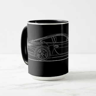 Mug Dessin de la ligne 997 de la voiture de sport alle