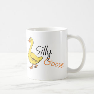 Mug Dessin de la main jaune dessiné sur l'oie bestial