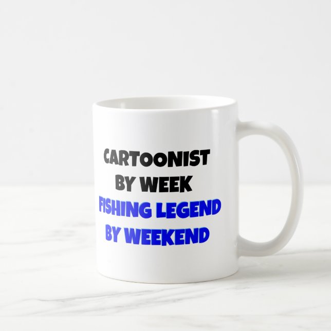Mug Dessin de légende de la pêche (Droite)