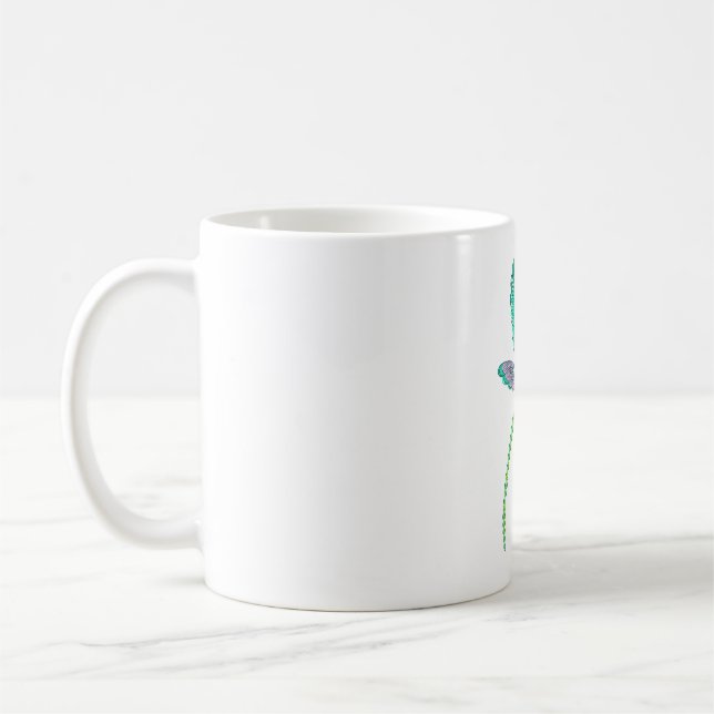 Mug Dessin de libellules J'aime Dragonflies Idée cadea (Gauche)