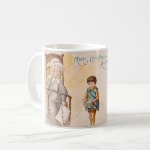 Mug Dessin de Noël Vintage Grand-mère