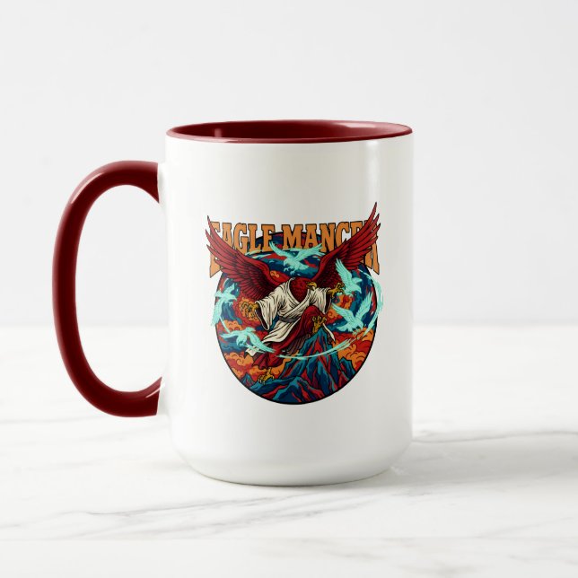 Mug Dessin de sorcier Mancer d'aigle Fantastique Art o (Gauche)