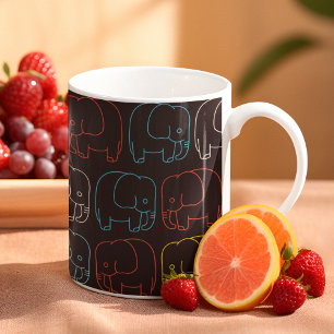 Mug Dessin des éléphants