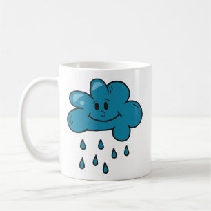 Mug Dessin d'illustration de pluie nuageuse Météo &