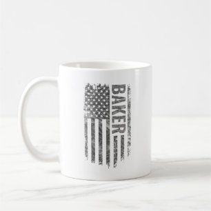 Mug Dessin du drapeau américain en détresse Baker