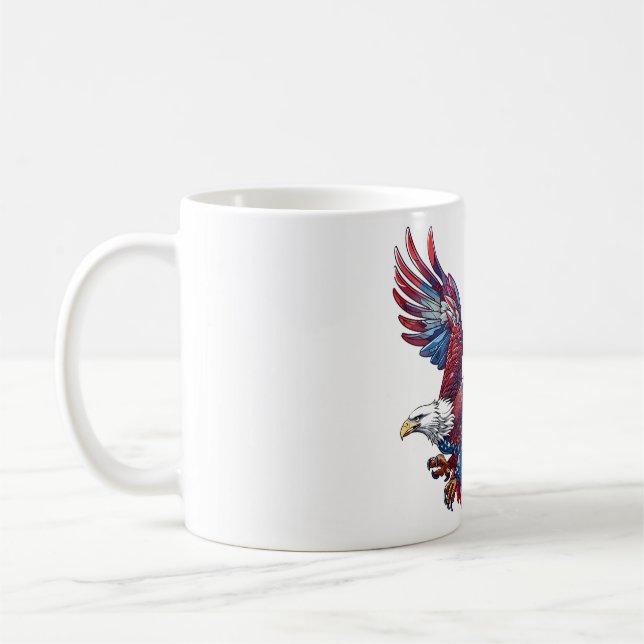 Mug Dessin d'un aigle, concept 4 juillet (Gauche)