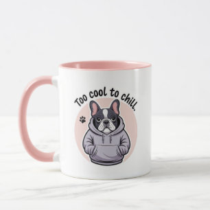 Mug Dessin d'un bulldog français en sweat - shirt à ca