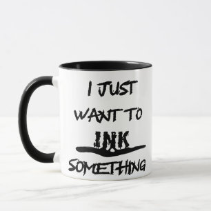 Mug Dessin encre d'artiste Typographie Café
