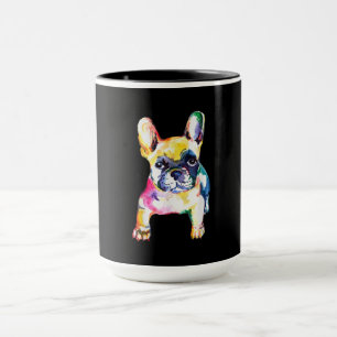 Mug Dessin Français Bulldog original aquarelle