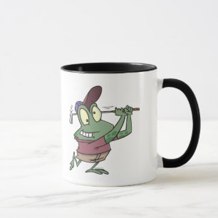 Mug dessin humoristique de grenouille de golfeur