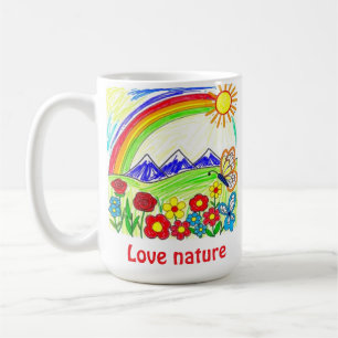 Mug Dessin naturel coloré pour les amoureux de la natu