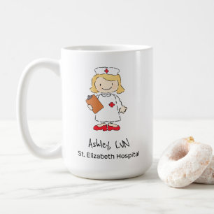 Mug Dessin personnalisé d'une infirmière