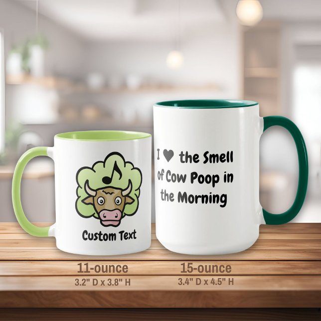 Mug Dessin sur le méthane de la vache (Créateur téléchargé)